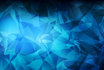 Obraz premium Dark BLUE vector gradient triangles pattern.