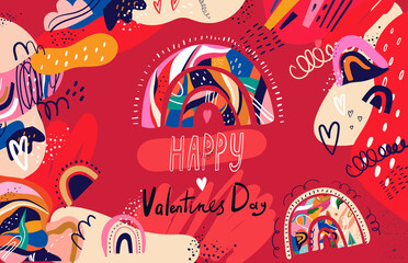 Valentines Day greetings. Valentines day card. Flyer, card, banner, brochure