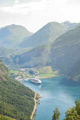 Obraz na płótnie Canvas Geiranger Fjord from above, Norway