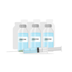 Virus vaccine and syringe, color isolated illustration on the topic of medicine and vaccination, clipart, banner, icon, design, decoration, advertising