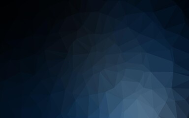 Dark BLUE vector polygon abstract layout. Shining illustration, which consist of triangles. Completely new design for your business.