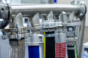 Close up of different water hose