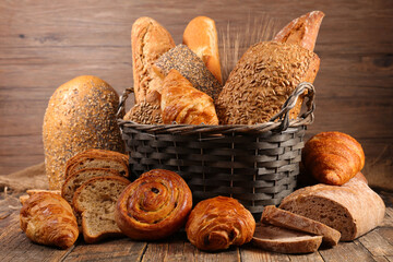assorted of bread and croissant