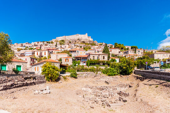 Mithymna Town In Lesvos Island