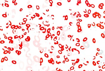 Light Red vector backdrop with dots.