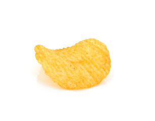 Potato chips isolated on white background