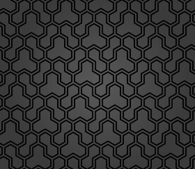 Seamless dark background for your designs. Modern vector dark ornament. Geometric abstract pattern