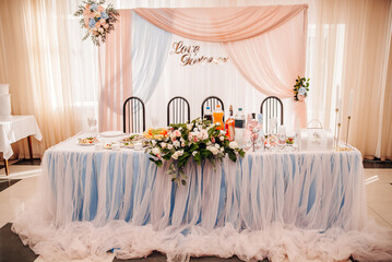Festive wedding delicate stylish decor