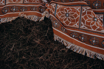 rug on the grass