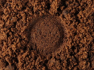 Sugar muscovado surface background and texture