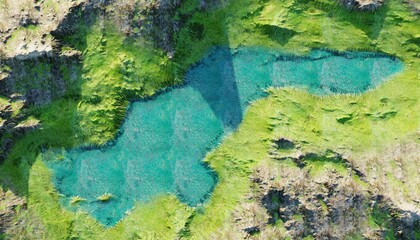 Realistic 3D Render of Lake