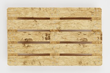 Realistic 3D Render of Pallet
