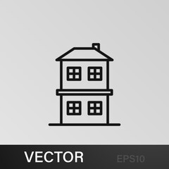 Building, home outline icon. Element of architecture illustration. Signs and symbols outline icon for websites, web design, mobile app