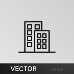 Building outline icon. Element of architecture illustration. Signs and symbols outline icon for websites, web design, mobile app