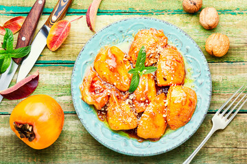 Natural caramelized persimmon.