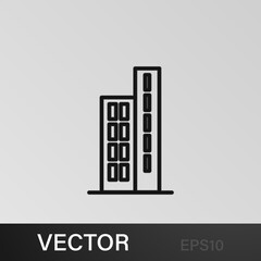 Building outline icon. Element of architecture illustration. Signs and symbols outline icon for websites, web design, mobile app