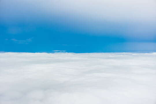 The sky view of tropopause layer of the Earth's atmosphere. The region between the troposphere and the stratosphere.