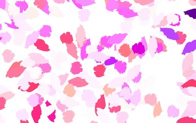 Light Pink, Yellow vector backdrop with memphis shapes.