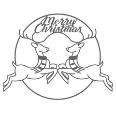 Christmas deer laser cut