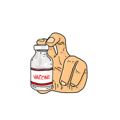 anti-covid-19 vaccine, color illustration
