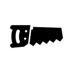 Icono plano silueta de serrucho de juguete en color negro