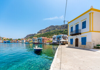 Kastellorizo Island harbour view in Greece