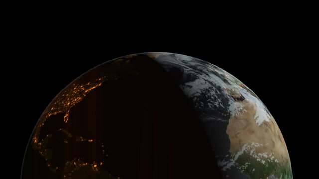 Earth pulsing with colors at night. Great textless background video with room for your text. Perfect for presentations.