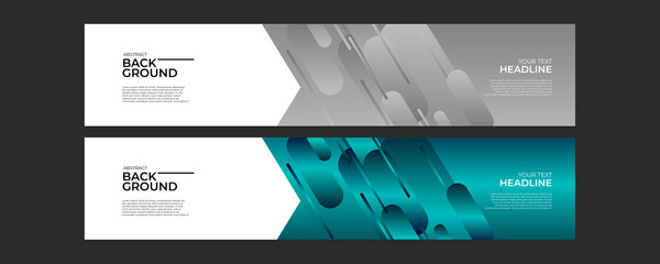 Abstract geometric web banner vector gradient template