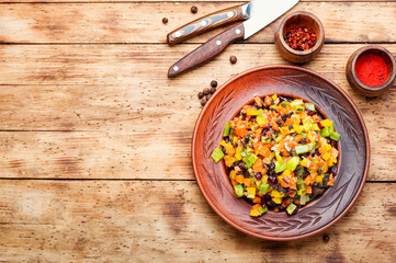 Homemade vegetable saute