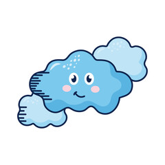 clouds kawaii weather comic characters