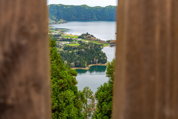 Location and lagoon inside the crater of a volcano
Sete Cidades / São Miguel / Azores - December 8, 2020