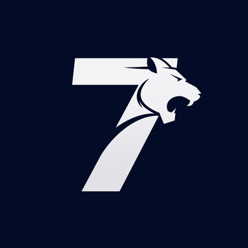 7 logo. Abstract letter 7 logo design. Line creative symbol. Logo branding.  Universal vector icon - Vector Stock Vector | Adobe Stock