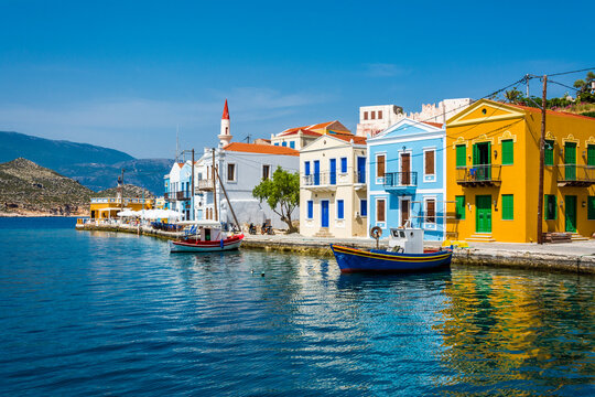 Kastellorizo Island harbour view in Greece
