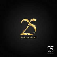 25 years anniversary logo, icon and symbol vector illustration