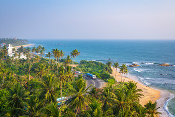Fototapeta na wymiar A view on Galle shoreline in Sri Lanka