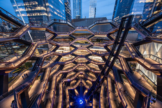 Vessel beehive structure at Hudson Yards on September 29, New York City, USA