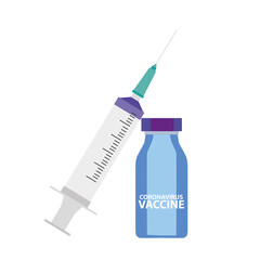 Corona virus vaccine, vector illustration