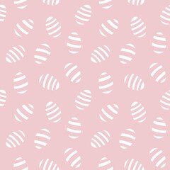 Pink Easter Egg Seamless Pattern Background