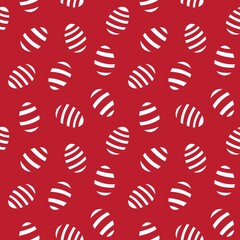 Obraz premium Red Easter Egg Seamless Pattern Background