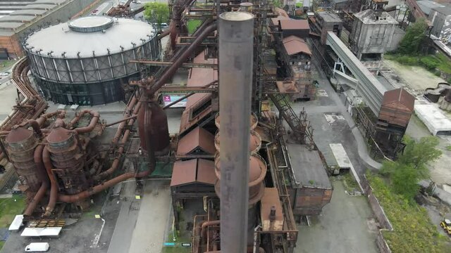 Site of the former blast furnaces in metallurgical area of Dolni Vitkovice (Lower Vitkovice), Ostrava, Czech Republic