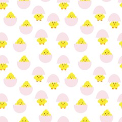 Pink Easter Egg Seamless Pattern Background