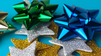 christmas star and decorations