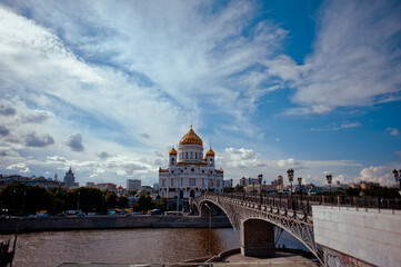Naklejka premium view of the Cathedral of Christ the Savior Russia, Moscow.
