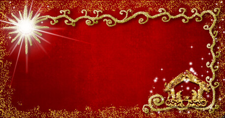 Christmas religious greeting background.