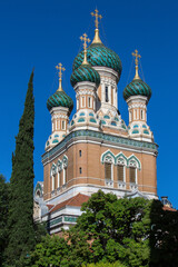 Fototapeta na wymiar Russian Orthodox Church - Nice - South of France