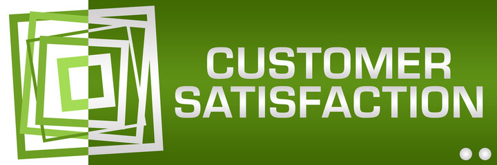 Customer Satisfaction Green Borders Left Text 