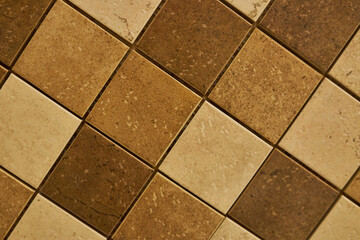 Small mosaic tile close up. Hardware store.