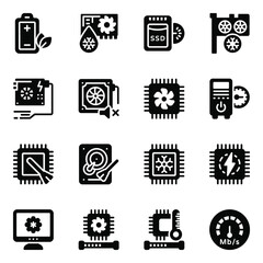 
Pack of System Temperature Devices Glyph Icons 
