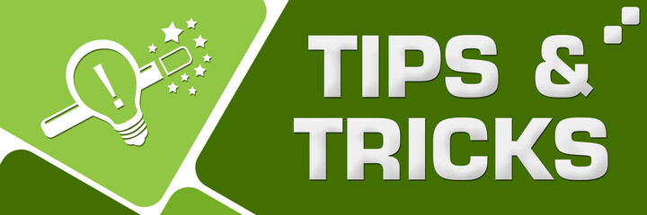 Tips And Tricks Green Rounded Squares Horizontal 