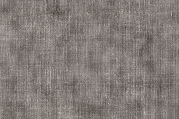 Fototapeta premium Texture of coarse burlap, natural linen material of dark color with spots. Rough dirty brown cloth with spots.